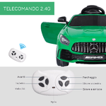 HOMCOM-Macchinina-per-Bambini-Elettrica-12V-con-Licenza-Mercedes-AMG-GTR-Velocita-3-5km-h-Telecomando-Luci-e-Suoni-Verde