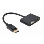 Gembird A-DPM-HDMIFVGAF-01 cavo DisplayPort 0,1 m Nero