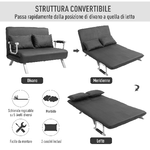 HOMCOM-Divano-Letto-Singolo-in-Similpelle-e-Acciaio-con-Seduta-Regolabile-in-5-Posizioni-105x80x78-cm-Grigio