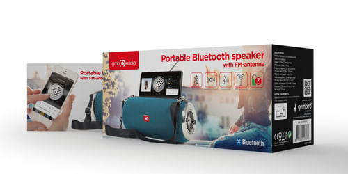 Altoparlante-Bluetooth-portatile-GMB-Audio-con-radio-FM-verde---SPK-BT-17-G