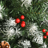 HOMCOM-Albero-di-Natale-Innevato-Artificiale-180cm-con-Bacche-Rosse-e-Pigne-Bianche-Base-Rimovibile-Pieghevole-618-Rami