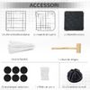 PawHut-Recinto-per-Conigli-e-Porcellini-d-India-Modulabile-con-Accessori-Montaggio-105x70x35cm---Nero