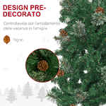 HOMCOM-Albero-di-Natale-Alto-195cm-Realistico-con-Pigne-Decorative-e-556-Rami-Verde