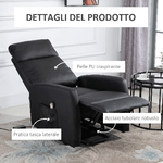 HOMCOM-Poltrona-Alzapersona-con-Telecomando-Schienale-Reclinabile-a-145°-e-Poggiapiedi-in-Similpelle-Nera-67x95x105cm