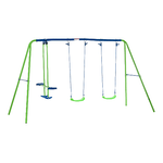 Outsunny-Set-Altalene-da-Giardino-per-4-Bambini-1-Altalena-Doppia-e-2-Altalene-Singole-Capacita-di-peso-45kg--Altalena--180kg--Totale--280x140x178cm