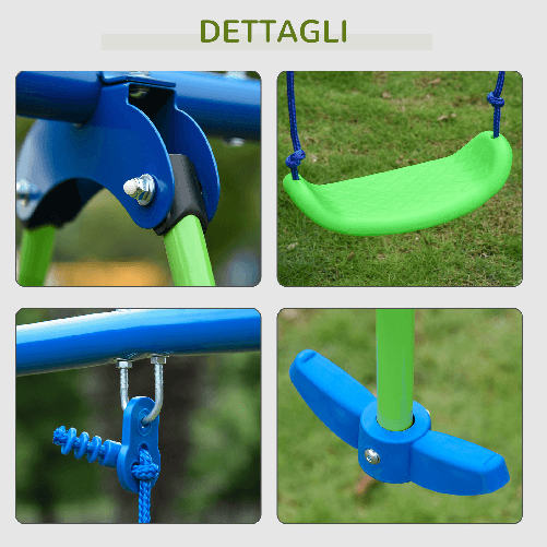 Outsunny-Set-Altalene-da-Giardino-per-4-Bambini-1-Altalena-Doppia-e-2-Altalene-Singole-Capacita-di-peso-45kg--Altalena--180kg--Totale--280x140x178cm