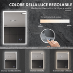 kleankin-Specchio-Bagno-con-Luce-LED-Funzione-Anti-Appannamento-e-Tasti-Touch-70x50cm-Argento