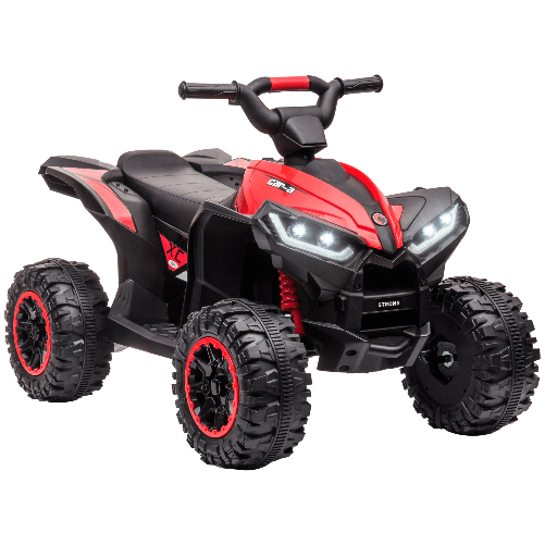 HOMCOM-Quad-Elettrico-per-Bambini-12V-2-Velocita-Ruote-Larghe-con-Sospensioni-e-Fari-LED-Eta-3-5-Anni-Rosso