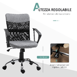 Vinsetto-Poltrona-da-Ufficio-in-Tessuto-Grigio-Sedia-Girevole-ed-Ergonomica-per-Scrivania-60-x-66-x-91-101cm