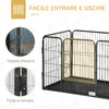 PawHut-Box-per-Cani-in-Metallo-con-Porta-e-Vassoio-sul-Fondo-125x78x80cm-Grigio