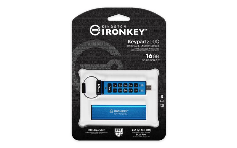 Kingston-Technology-IronKey-Keypad-200C-USB-C-da-16-GB-FIPS-140-3-livello-3-in-fase-di-approvazione-AES-256--KTC-Ironkey