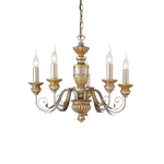 Ideal Lux Lampadario Classico Firenze Materie Plastiche Oro 5 Luci E14