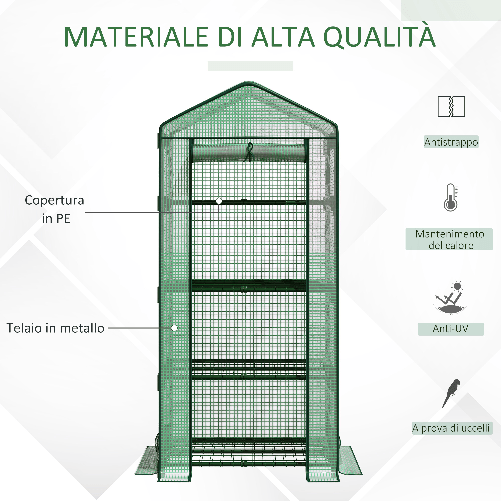 Outsunny-Serra-da-Giardino-a-4-Ripiani-in-Acciaio-Copertura-in-PE-e-Porta-Avvolgibile-69x49x158cm-Verde