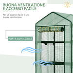 Outsunny-Serra-da-Giardino-a-4-Ripiani-in-Acciaio-Copertura-in-PE-e-Porta-Avvolgibile-69x49x158cm-Verde