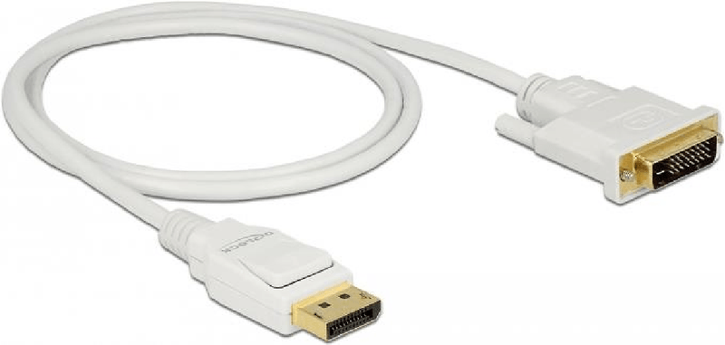 DeLOCK---Cavo-video---Collegamento-singolo---Da-DisplayPort--M--a-DVI-D--M----DisplayPort-1.2a---10-m---passivo---bianc