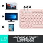 Logitech-K380-Multi-Device-Tastiera-Bluetooth-Wireless-Design-Easy-Switch-Sottile-Portatile-2-Anni-di-Batteria-Funziona-