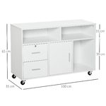 HOMCOM-Mobile-Porta-Stampante-con-Cassetti-Mobiletto-Multiuso-per-Ufficio-e-Casa-Bianco-100x35x65cm