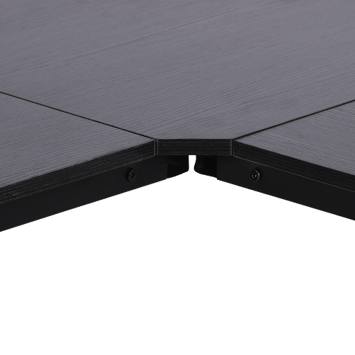 HOMCOM-Scrivania-Spaziosa-Nera-e-Finitura-in-Rovere-Perfetta-Postazione-da-Lavoro-per-Casa-e-Ufficio-a-Forma-di-L-con-Soluzione-Angolare-Finitura-in-Rovere-150x150x76cm-Nera