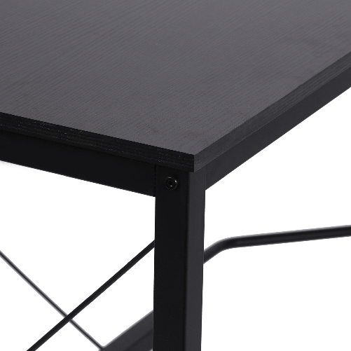 HOMCOM-Scrivania-Spaziosa-Nera-e-Finitura-in-Rovere-Perfetta-Postazione-da-Lavoro-per-Casa-e-Ufficio-a-Forma-di-L-con-Soluzione-Angolare-Finitura-in-Rovere-150x150x76cm-Nera