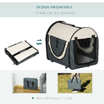 PawHut-Trasportino-per-Animali-Domestici-Pieghevole-in-Oxford-con-Cuscino-Rimovibile-Lavabile-e-Borsa-per-Trasporto-Grigio-scuro