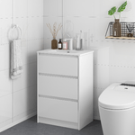 kleankin-Mobiletto-Bagno-a-2-Cassetti-in-Truciolato-con-Lavabo-in-Ceramica-Sintetica-61x37x88-cm-Bianco