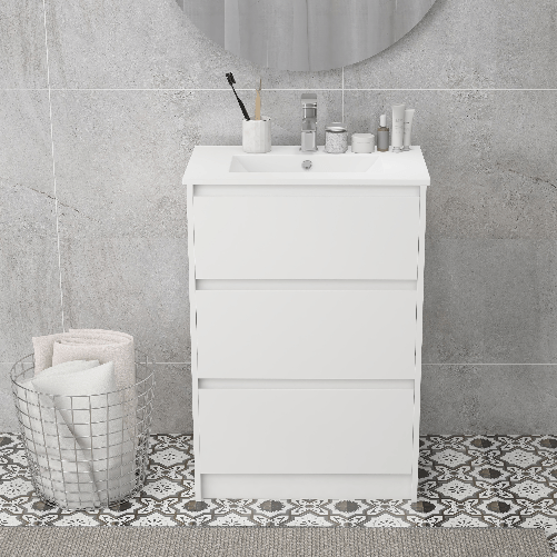 kleankin-Mobiletto-Bagno-a-2-Cassetti-in-Truciolato-con-Lavabo-in-Ceramica-Sintetica-61x37x88-cm-Bianco