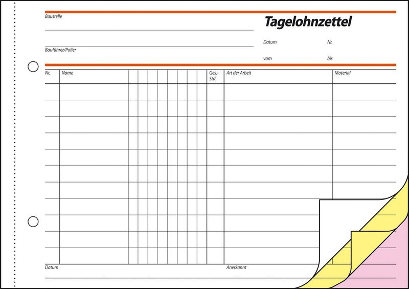 Libretto-SIGEL-salario-giornaliero-SD065-DIN-A5-orizzontale-3x-40-pagine