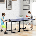 HOMCOM-Tavolo-da-Ping-Pong-Pieghevole-e-Salvaspazio-con-Rete-da-Gioco-per-Interno-in-Acciaio-e-MDF-182x91x76cm-Blu