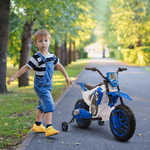 HOMCOM-Moto-da-Cross-Elettrica-per-Bambini-da-3-5-Anni---Blu