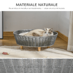 PawHut-Cuccia-per-Gatti-e-Cani-da-Interno-Cesta-per-Gatti-e-Cani-fino-10kg-Vimini-Sintetico---Grigio