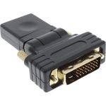 InLine Adattatore HDMI-DVI - presa HDMI su spina DVI - angolo flessibile - 4K2K