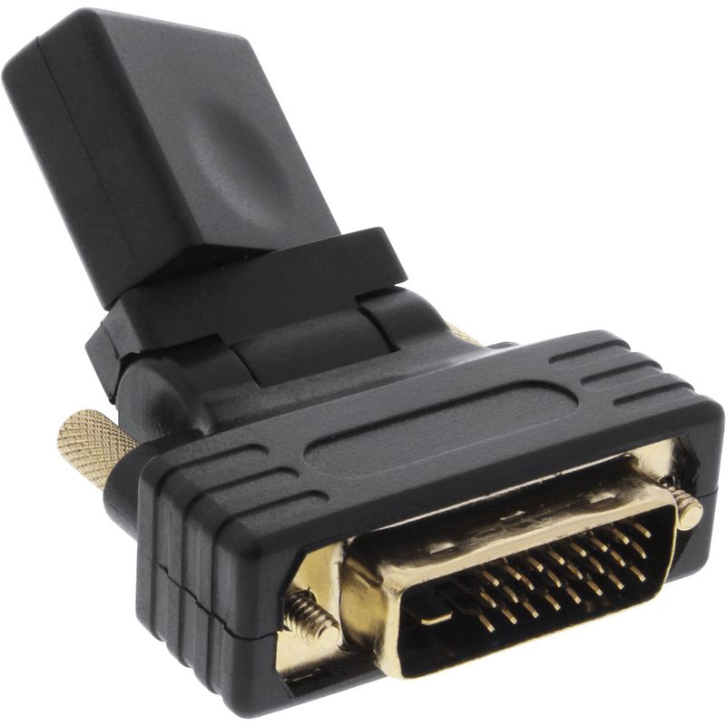 Adattatore-HDMI-DVI---presa-HDMI-su-spina-DVI---angolo-flessibile---4K2K