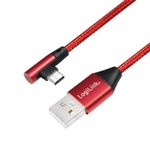 LogiLink CU0146 cavo USB USB 2.0 1 m USB A USB C Rosso