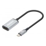 Manhattan 153706 cavo e adattatore video 0,15 m USB tipo-C HDMI Nero, Argento