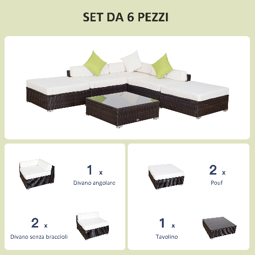 Outsunny-Mobili-da-Giardino-in-Rattan-PE-con-Divano-Angolare-e-Pouf-con-Cuscini-telaio-Set-da-18-Pezzi-Marrone