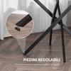 HOMCOM-Tavolo-Rotondo-in-Vetro-e-Gambe-Incrociate-in-Metallo-Ø80x75cm-Nero