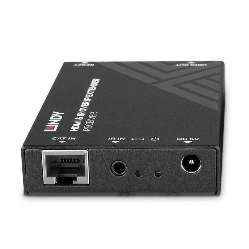 Lindy-38399-moltiplicatore-AV-Ricevitore-AV-Nero--HDMI---IR-over-IP-Extender-----Receiver---Warranty-24M-