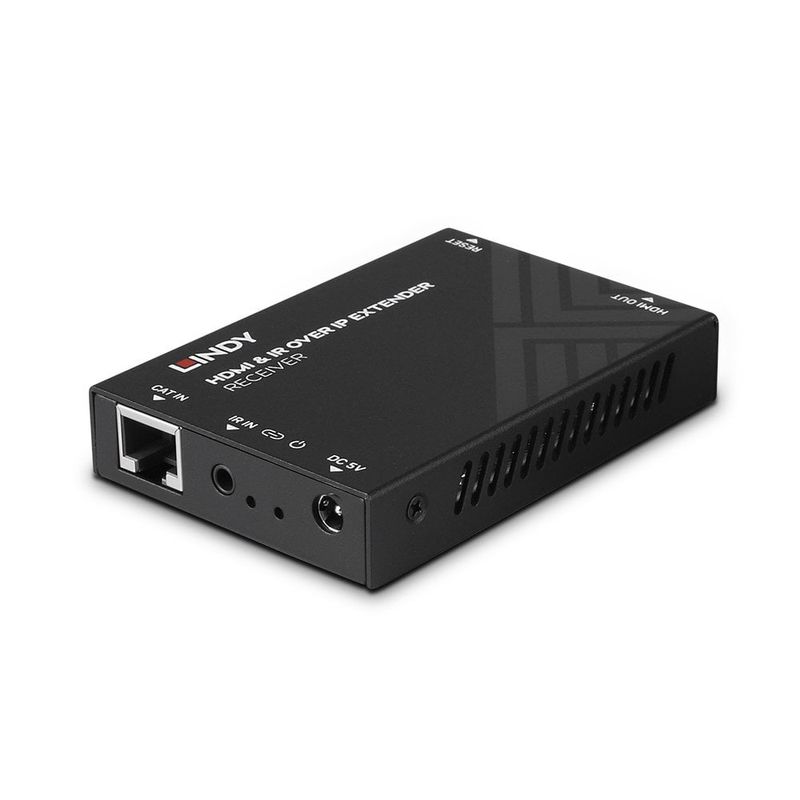 Lindy-38399-moltiplicatore-AV-Ricevitore-AV-Nero--HDMI---IR-over-IP-Extender-----Receiver---Warranty-24M-