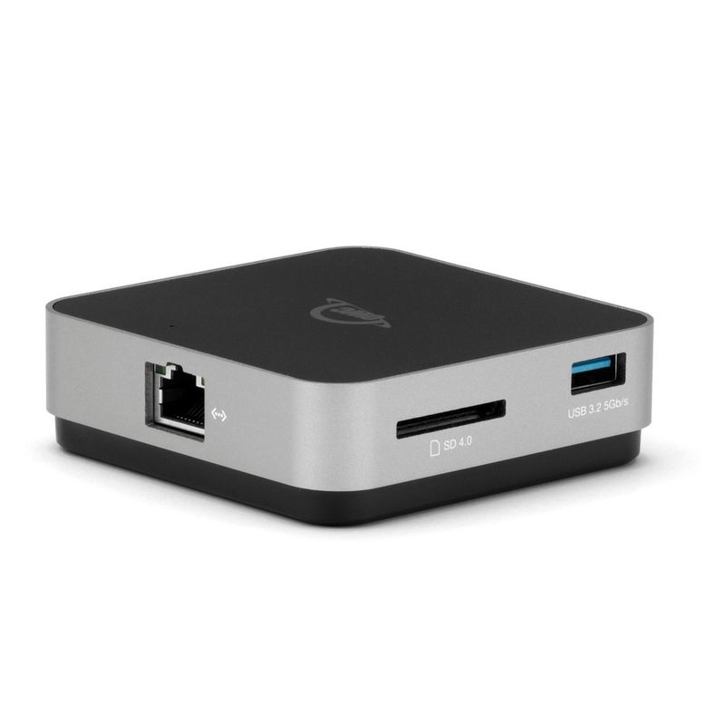 OWC-USB-C-Travel-Dock-E-6-ports--2x-USB3.2-Gen1---USB-C---GbE---SD---HDMI-2.0---Gris-Sidral