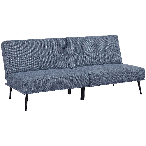 HOMCOM-Divano-Letto-Singolo-con-Schienale-Regolabile-e-Rivestimento-in-Tessuto-Effetto-Lino-Azzurro-e-Nero