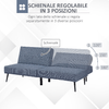 HOMCOM-Divano-Letto-Singolo-con-Schienale-Regolabile-e-Rivestimento-in-Tessuto-Effetto-Lino-Azzurro-e-Nero