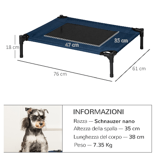 PawHut-Letto-Rialzato-per-Cani-Cuccia-da-Viaggio-Animali-Domestici-fino-20kg-Campeggio-Impermeabile----76x61x18cm