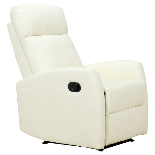 HOMCOM-Poltrona-Relax-Reclinabile-170°-con-Poggiapiedi-Regolabile-Ergonomica-in-Similpelle-65-×-92-×-100cm-Crema