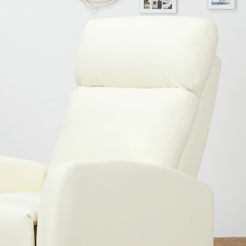 HOMCOM-Poltrona-Relax-Reclinabile-170°-con-Poggiapiedi-Regolabile-Ergonomica-in-Similpelle-65-×-92-×-100cm-Crema