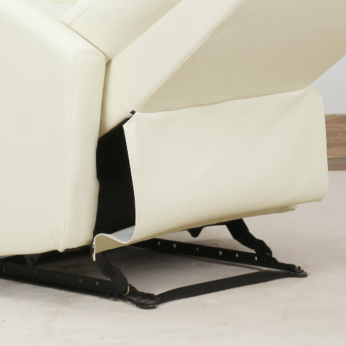 HOMCOM-Poltrona-Relax-Reclinabile-170°-con-Poggiapiedi-Regolabile-Ergonomica-in-Similpelle-65-×-92-×-100cm-Crema