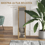 HOMCOM-Specchio-con-Cornice-in-MDF-con-Piedini-e-Ganci-per-Utilizzo-a-Muro-o-a-Parete-37x40x155-cm