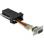 DeLOCK 66165 adattatore per inversione del genere dei cavi Sub-D 9 pin Rj-45 Nero, Acciaio inox