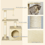 PawHut-Tiragraffi-per-Gatti-con-Cuccia-Pallina-e-Pali-in-Corda-Sisal-Beige-50-x-30-x-80cm