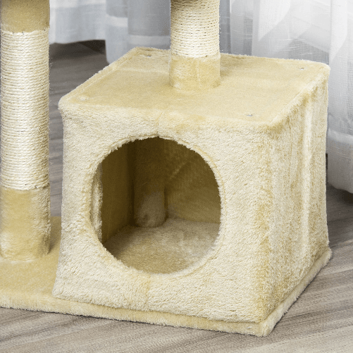 PawHut-Tiragraffi-per-Gatti-con-Cuccia-Pallina-e-Pali-in-Corda-Sisal-Beige-50-x-30-x-80cm