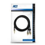 Cavo-audio-ACT-AC3607-5-m-2-x-RCA-35-mm-Nero